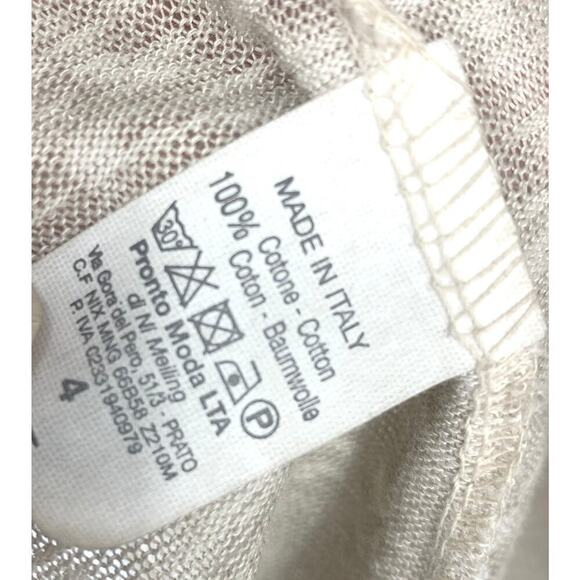 Vintage Y2K Pronto Moda Italy Sz 4 Cotton Cardigan Neon Pink Star Graphic - Picture 3 of 4